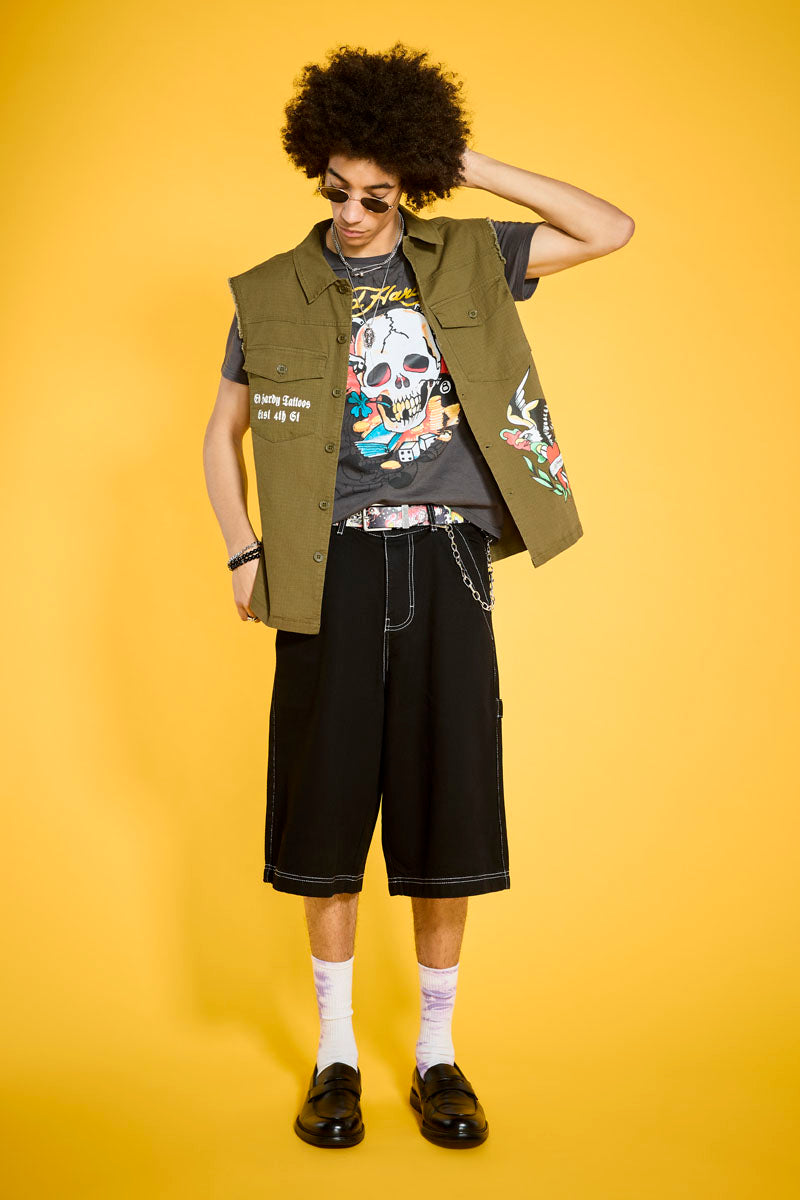 Ace Skull Throwback Graphic Tee - Image 2