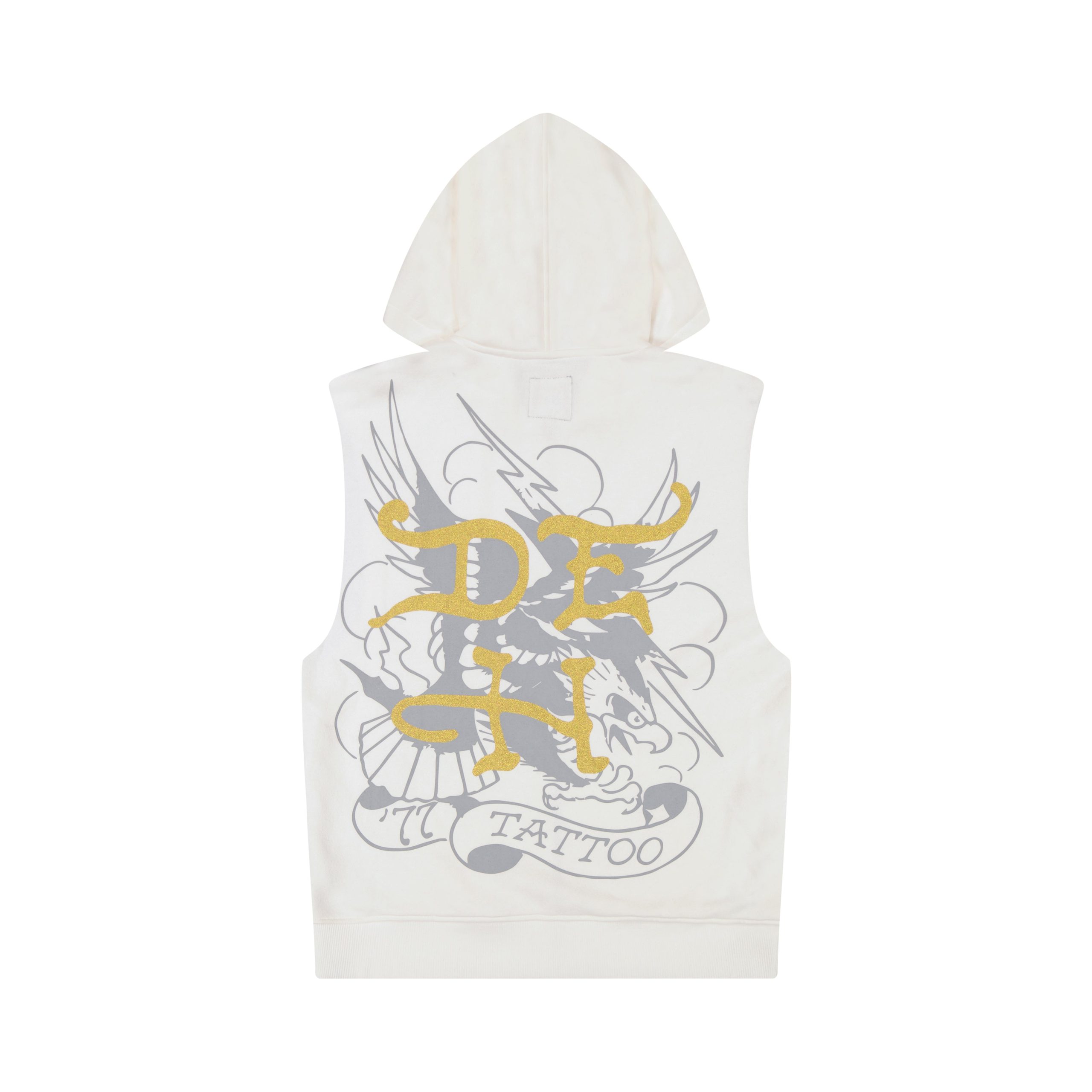 Panther Snake Fleece Cut Off Hoodie - Image 2