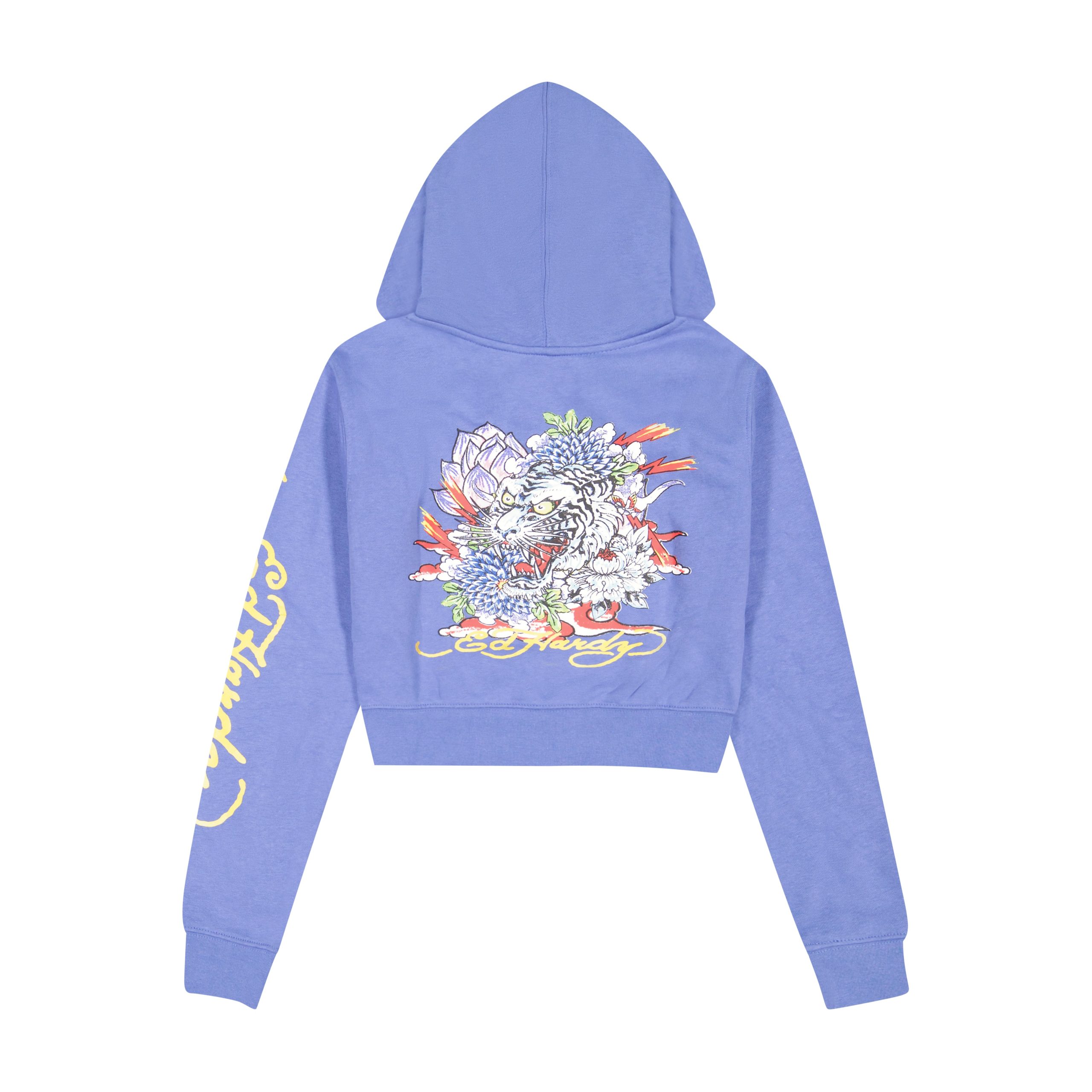 Tiger Lotus Zip Front Hoodie - Image 2