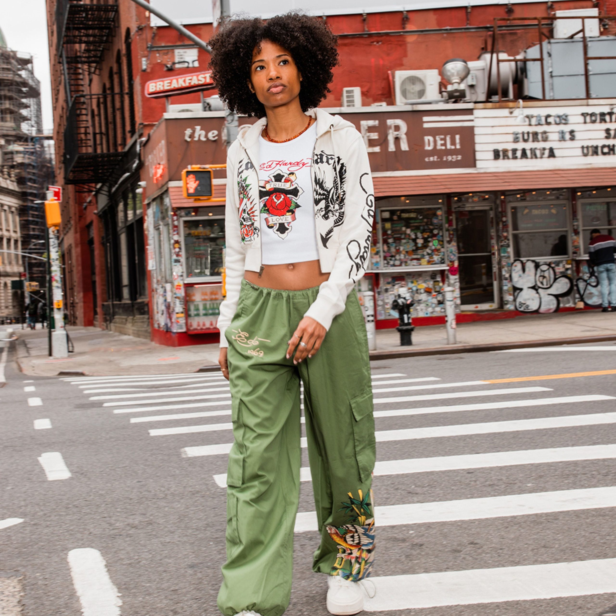 Peacock Poplin Cargo Pants - Image 3