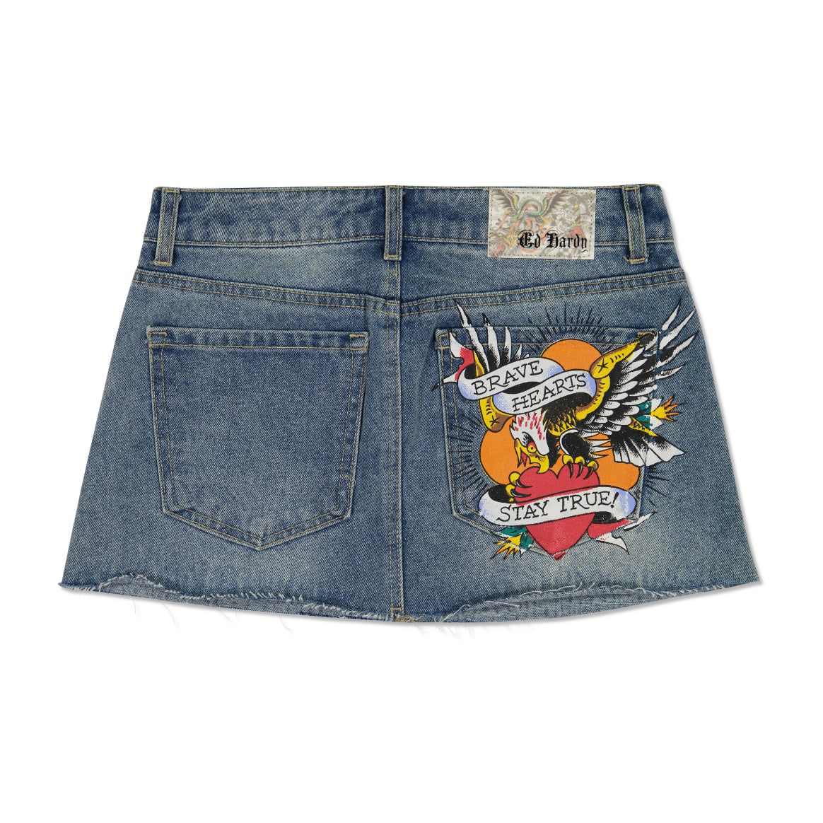 Brave Eagle Mini Denim Skirt - Image 2
